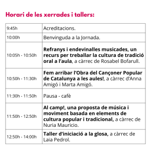Horari Jornada Musical